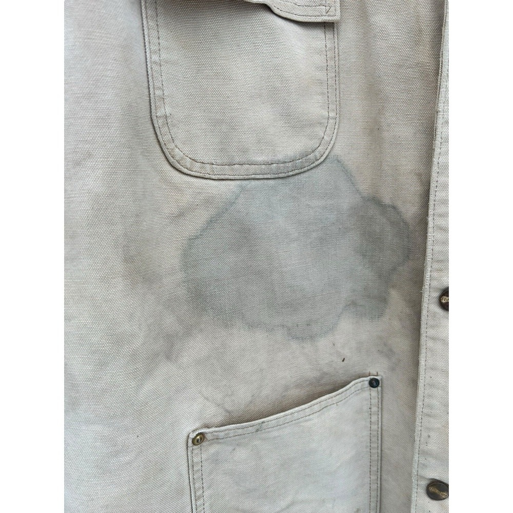 VTG CARHARTT Size XL? 80's USA Made Men's Blanket Lined Chore Coat Jacket FLAWS - Picture 6 of 8